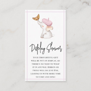 Toile French Pink Girl Baby Shower Display Shower  Enclosure Card