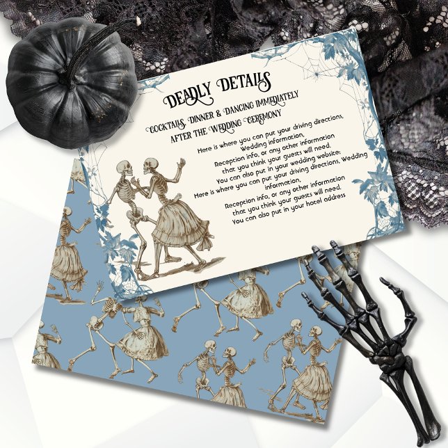 Toile Halloween Gothic skeleton Details Info card (Creator Uploaded)