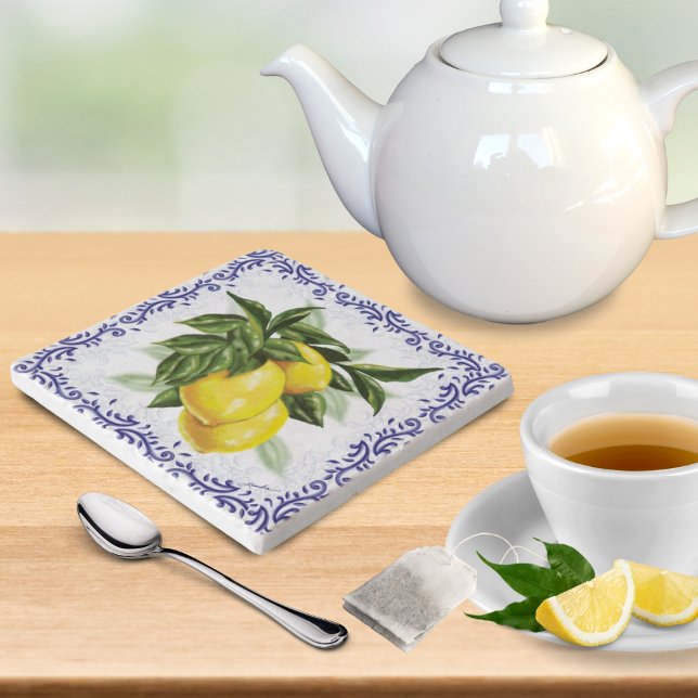 Toile Lemons Trivet (Creator Uploaded)