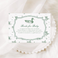 Toile Mallard Duck Neutral Gingham Baby Shower