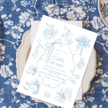 Toile Peter the Rabbit Beatrix Baby Shower