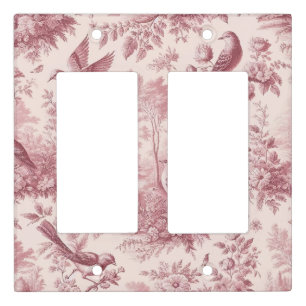 Toile Pink Vintage Light Switch Cover