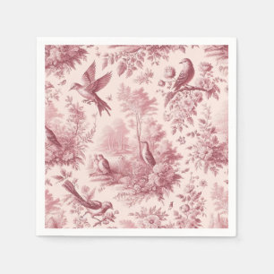 Toile Pink Vintage Paper Napkin