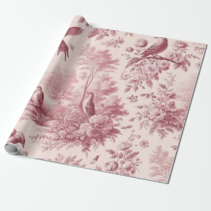 Toile Pink Vintage pattern Wrapping Paper