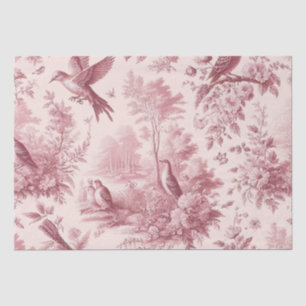 Toile Pink Vintage Tissue Paper