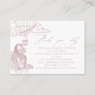 Toile Safari Books for Baby Enclosure Card