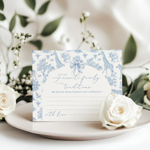 Toile Safari Favorite Family Traditions card