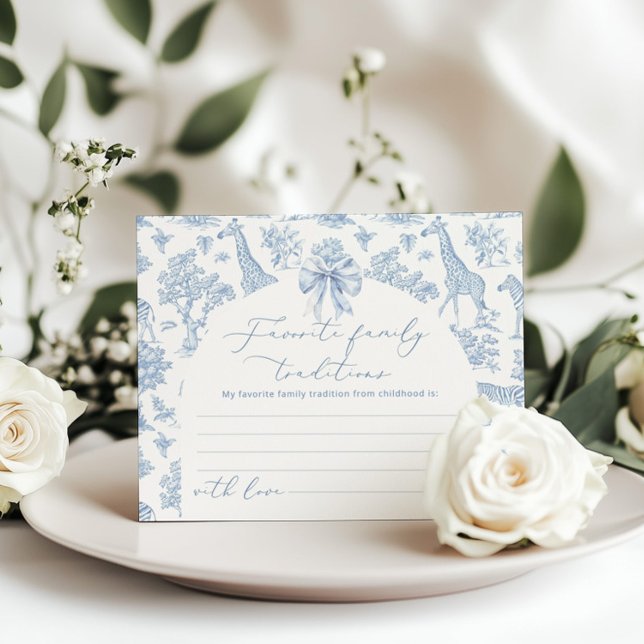 Toile Safari Favorite Family Traditions card (Creator Uploaded)