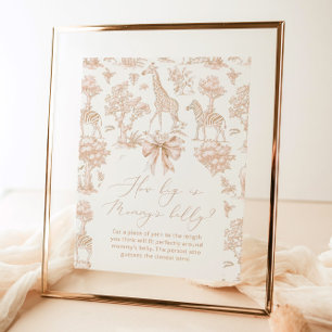 Toile Safari how big is mommy's belly game Poster