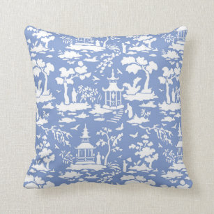 Blue Toile Pillows Decorative Throw Pillows Zazzle