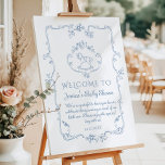 Toile Vintage Chinoiserie baby shower Welcome Foam Foam Board<br><div class="desc">Toile Vintage Chinoiserie baby shower Welcome Foam Foam Board
Matching items available.</div>