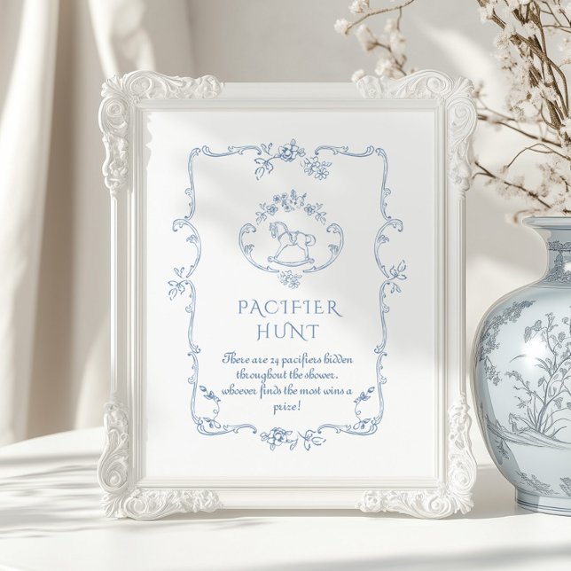 Toile Vintage Chinoiserie Pacifier Hunt game Poster (Creator Uploaded)