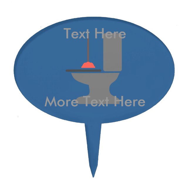 Toilet and Plunger Cake Topper (Front)