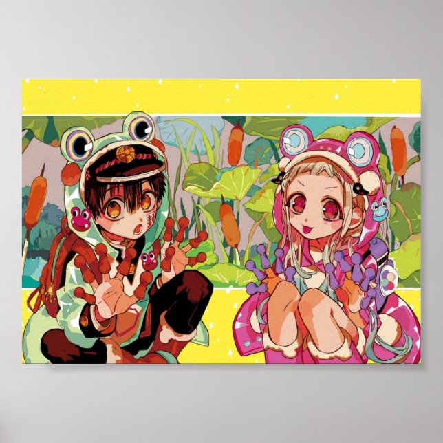 toilet bound hanako kun frog art poster (Front)