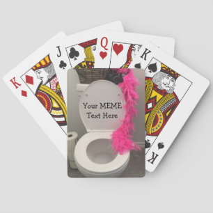 Toilet Bowl Funny Creat a MEME Poker Cards
