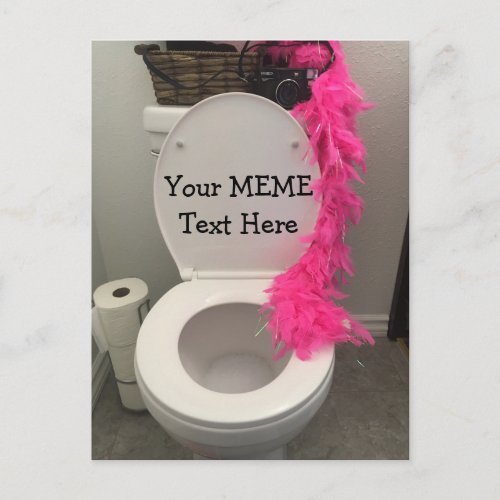 Toilet Bowl Funny Creat a MEME Postcard
