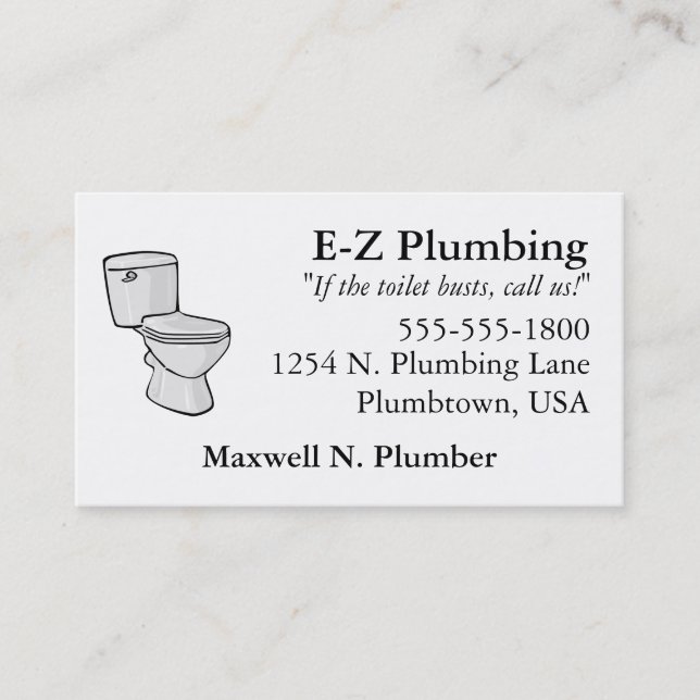 Toilet Business Card (Front)
