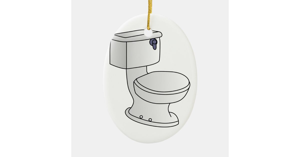 Toilet Ceramic Ornament | Zazzle