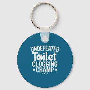 Toilet Champion Undefeated Clogging Keychain