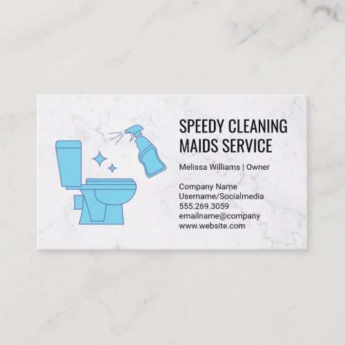 Toilet Cleaning Logo Business Card