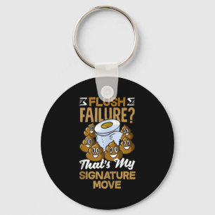 Toilet Clogging Chamon Funny Bathroom Humor Tank T Keychain