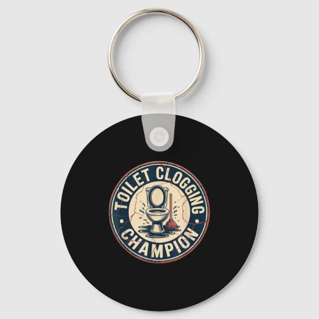 Toilet Clogging Chamon  Keychain (Front)