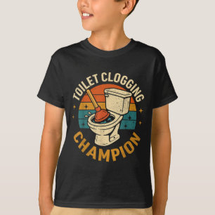 Toilet Clogging Chamon Tee Funny Meme 