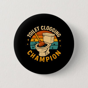Toilet Clogging Champion Funny Bathroom Clogger Button