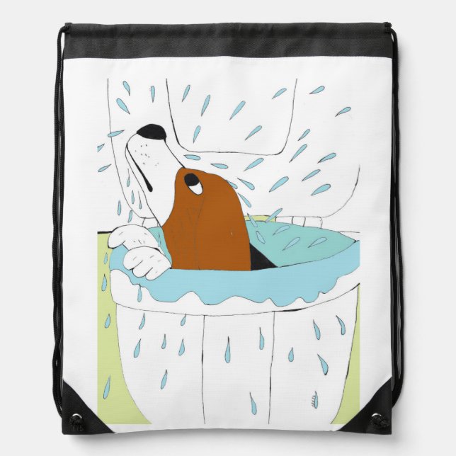 toilet dog  drawstring bag (Front)