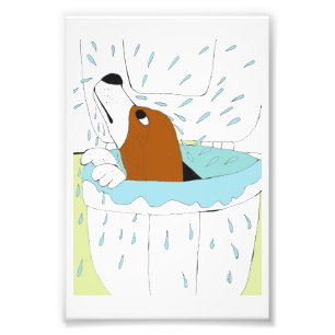 toilet dog  photo print