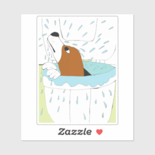 toilet dog sticker