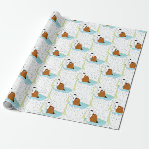 toilet dog  wrapping paper