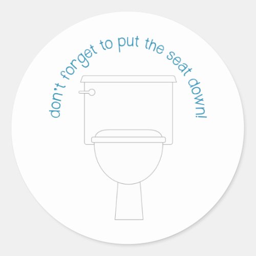 Toilet Etiquette Classic Round Sticker