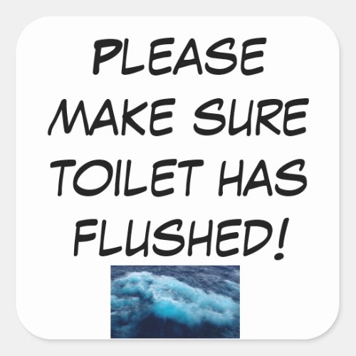 Toilet Flushing Reminder Sticker