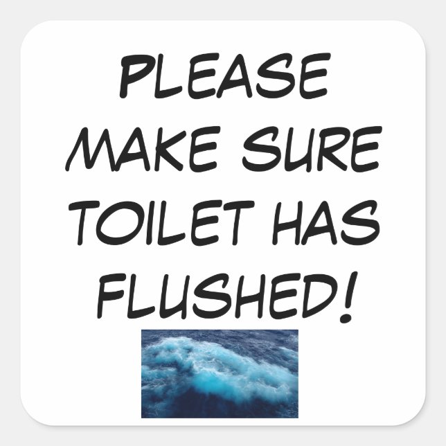 Toilet Flushing Reminder Sticker (Front)