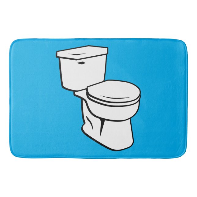 Toilet Graphic Bath Mat (Front)