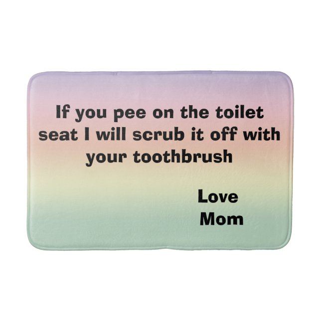 Toilet Humor  Bath Mat (Front)