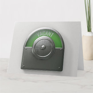 Toilet Indicator Vacant Card