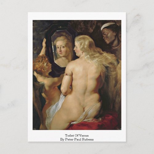 Toilet Of Venus By Peter Paul Rubens Postcard