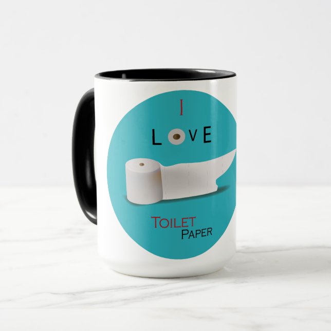 Toilet paper appreciation mug (Front Left)