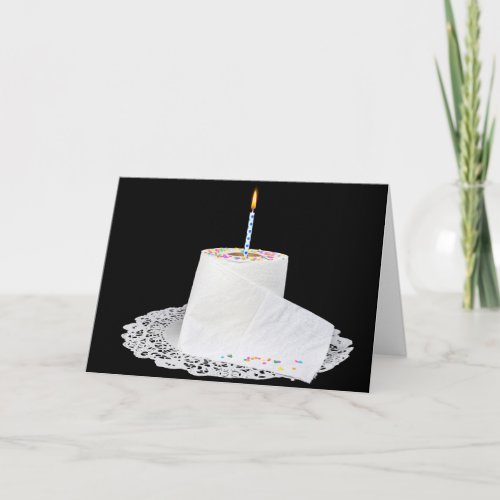Toilet Paper birthday cake Card
