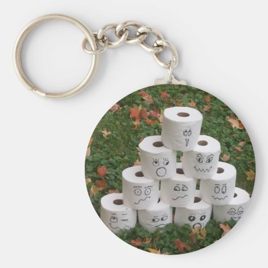 Toilet Paper Bowling Keychain Zazzle