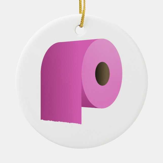 Toilet Paper Ceramic Ornament (Front)