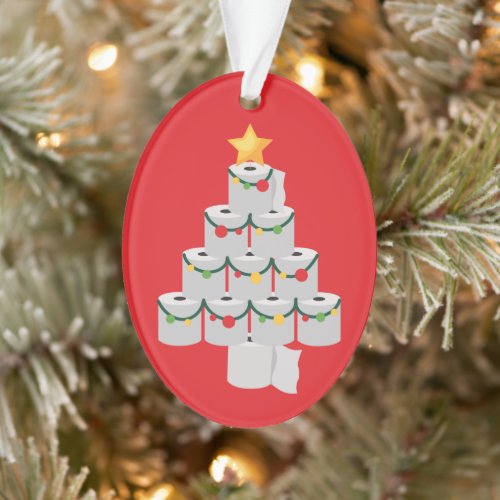 Toilet Paper Christmas Tree Funny Xmas Ornament
