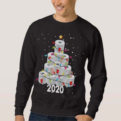 Toilet Paper Christmas Tree Ugly Christmas Family  Sweatshirt