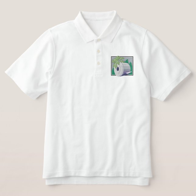TOILET PAPER EMBROIDERED POLO SHIRT (Design Front)