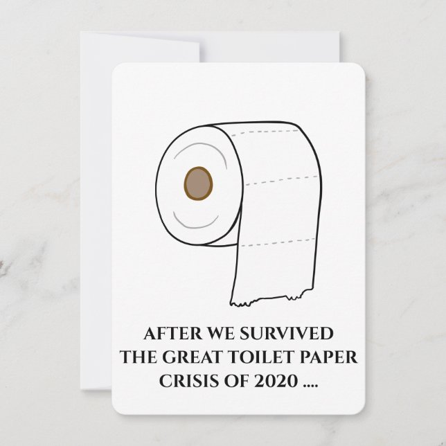 Toilet Paper Funny Groomsman proposal Invitation (Front)