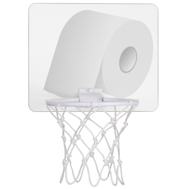 Toilet Paper Mini Basketball Hoop (Front)