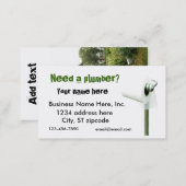 toilet paper, Need a plumber? Business cards (Front/Back)
