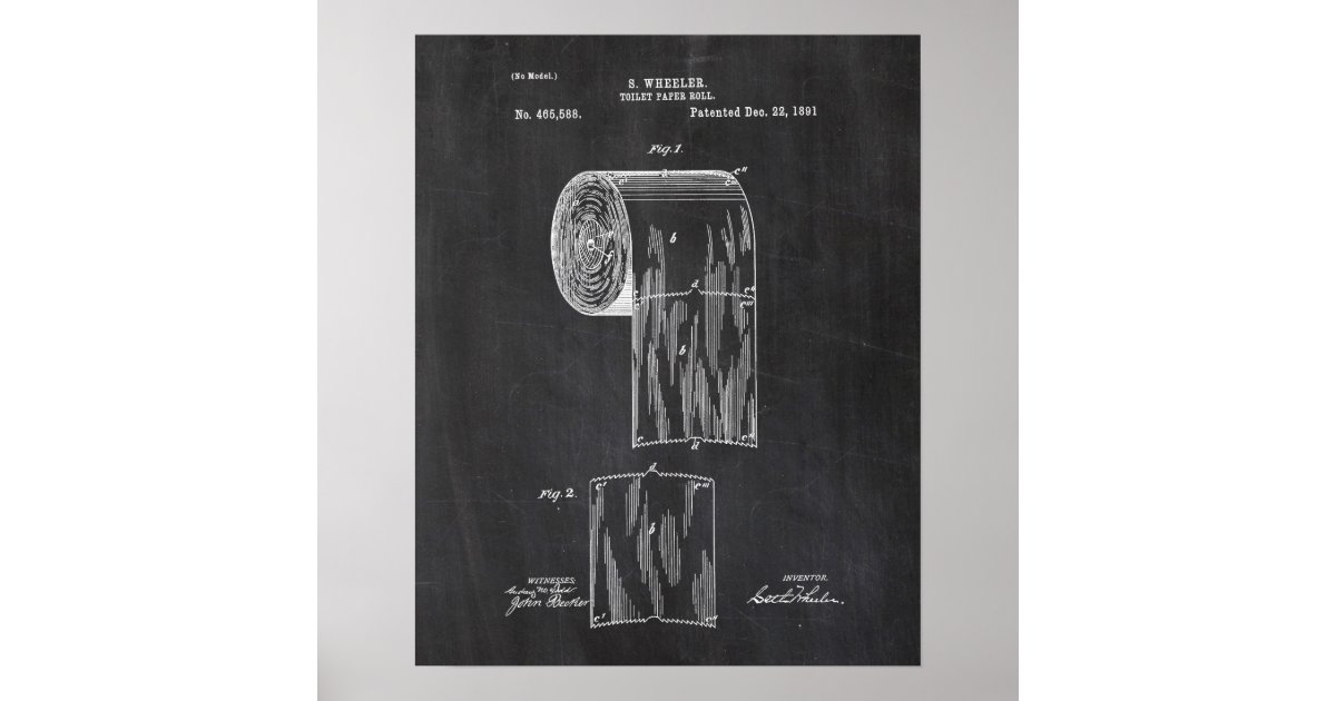 Toilet Paper Patent Poster